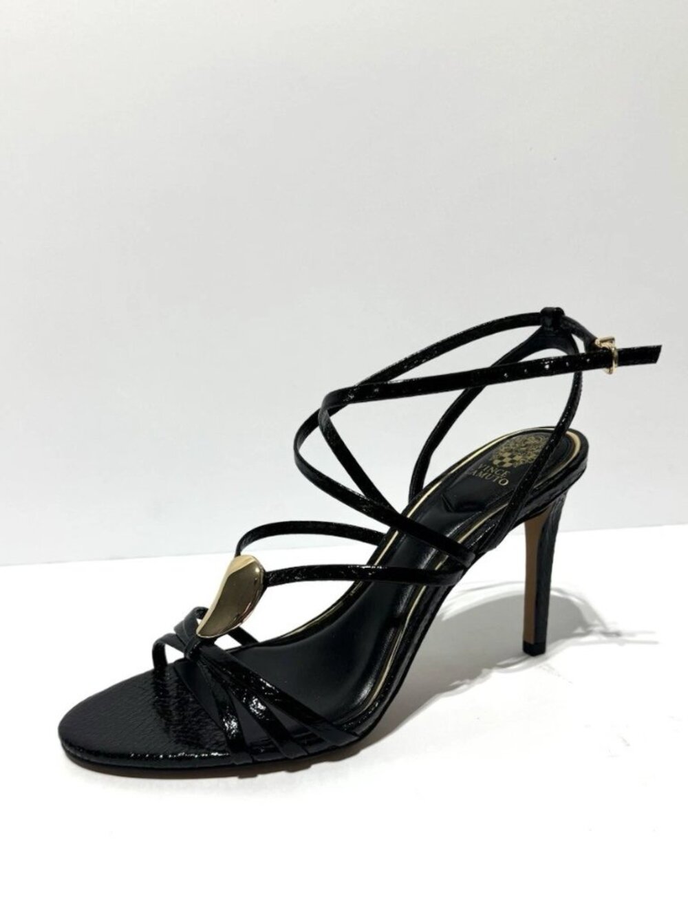 Vince Camuto Womens Arlein Sandals Black Snake Size 9M